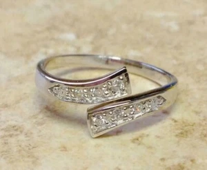 925 Sterling Silver Adjustable Toe Ring 1 CT Round Cut Simulated Diamond Women's - Picture 1 of 5