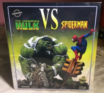 Sideshow Incredible HULK VS SPIDER-MAN EXCLUSIVO Diorama Iluminado 96/500 Marvel Foto 1 de 4