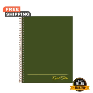 Ampad 20816 Gold Fibre Wirebound Writing Pad w/Cover 9¼ x 7¼ Green sku (20816) - Picture 1 of 3