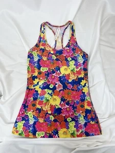 Lorna Jane Tank Top Women Size Small Racerback Floral NEW - Picture 1 of 4