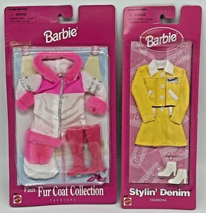 Barbie Stylin' Denim and Faux Fur Coat Collection Clothes NIB - Free Shipping - Picture 1 of 9