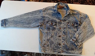 Vintage Levis Blue Acid Wash Type lll Trucker Jean Jacket 70507-0219 Made In USA - Image 1 of 4