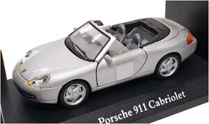 Cararama 1/43 Scale Diecast 250 - Porsche 911 Cabrio - Silver