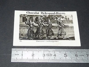 PHOTO CHOCOLAT DELESPAUL-HAVEZ 1950 COLONIE INDOCHINE CAMBODGE DANSEUSES - Imagen 1 de 2