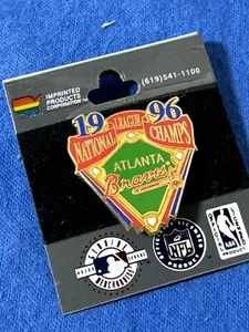 1996 Atlanta Braves NL East Champions Lapel Hat Jacket Pin Vintage MLB Baseball - Picture 1 of 1