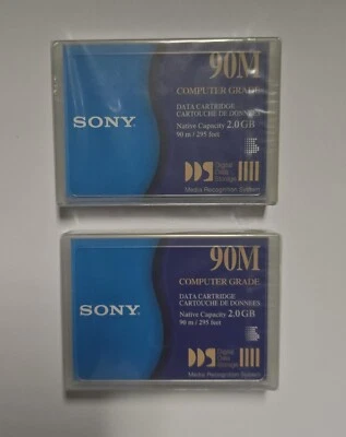 2x SONY 90M DDS Computer Grade -Data Cartridge 2.0GB -NEU- Cartouche de Donnees - Image 1 of 3