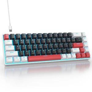 65% Mechanical Gaming Keyboard with Linear Red Switch Wired Mini Compact Keyb... - Picture 1 of 6