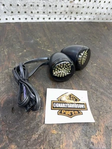 Harley Sportster Front LED Turn Signals Flasher Indicator Lights Running Oem 329 - Picture 1 of 14