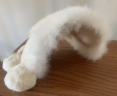 Sombrero/gorra de cabeza de piel de conejo blanco vintage años 50/60 para niños/niños Foto 1 de 4