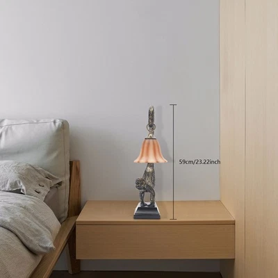 Retro Table Lamp, Creative Monkey Bedside Table Lamp, Bedrooms Desk Lamp Right - Image 1 of 4