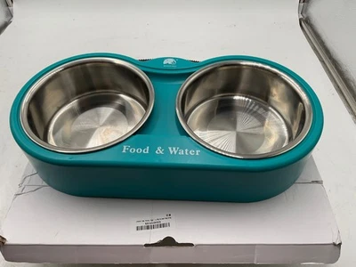 Double Heated Water Bowl Winter Pet Dog Cat Feeder Water And Food Bowl Dishes - Image 1 of 2