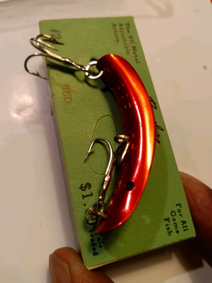  SEÑUELO VINTAGE RUSSELURE 2" Rojo Aluminio Anodizado en Orig. CAJA con papeles Foto 1 de 4