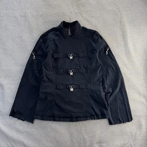 Y2K Goth Tripp NYC Bondage Lock Black Jacket Large Men’s - Picture 1 of 9