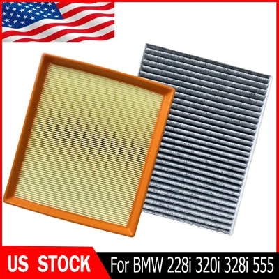 Engine And Charcoal Cabin Air Filter Set For BMW 228i 320i 328d 328i 320 555 USA — 第 1/4 张图片
