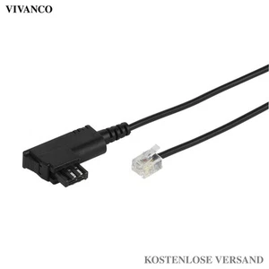 VIVANCO Câble de Connexion Modem Haute Qualité, RJ11 vers TAE N, 6m, pour - Photo 1/8