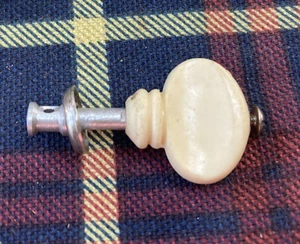 Single Vintage Ukulele Friction Tuner, White Button Tuning Machine - Picture 1 of 3