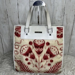 Gucci Flower Tote Bag White Leather Canvas Floral New - Picture 1 of 20