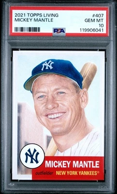 Mickey Mantle 2021 Topps Living #407 PSA 10 - Image 1 of 2