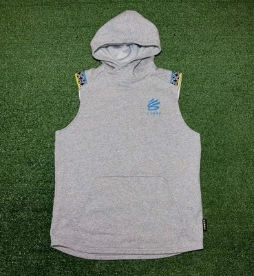 Sudadera con capucha polar sin mangas Steph Curry Under Armour Warriors Stephen para hombre mediana Foto 1 de 4