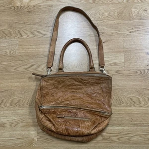 Givenchy Pandora Bolso de Hombro de Cuero de Becerro Marrón Envejecido Cartera Bolso de Mano de 2 Vías - Imagen 1 de 16