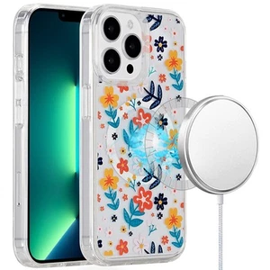 For iPhone 13 Pro Max 6.7 inch Case Magnetic Circle Printed UV Design Cover - Picture 1 of 18