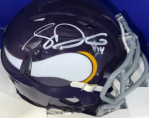 SAM DARNOLD MINNESOTA VIKINGS FANATICS SIGNED MINI HELMET - Picture 1 of 2