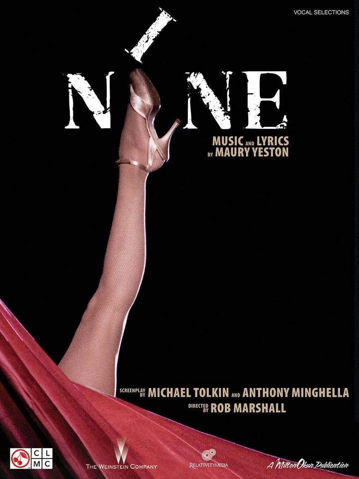 Nine The Movie Piano Sheet Music Lyrics Vocal Melody 11 Broadway Songs Book - Image 1 of 1