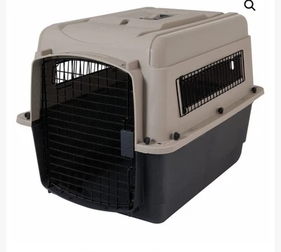Petmate Ultra Vari Plastic Travel Dog Kennel 28” Small Crate Carrier 5-30lb Taup - Image 1 of 4