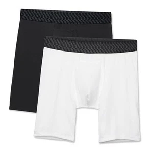 Men’s Boxer Brief 8” Underwear - Cotton Basics Boxers with Supportive Contour - Picture 1 of 7