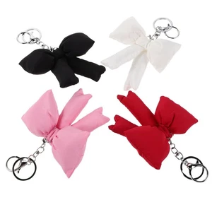  4 Pezzi Fiocco Charm Portachiavi Borsa Charms per Zaino Accessori Fiocchi - Foto 1 di 19
