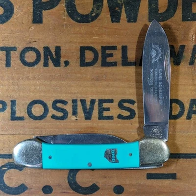 Cuchillo de canoa vintage marca Eye Solingen Alemania - escudo Ohio, sin usar Foto 1 de 4