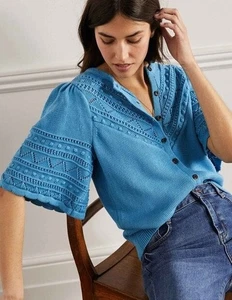 Boden - Wide Sleeve Crochet Cardigan - Damen Strickjacke Häkel NEU UK 12 EU 40 - Bild 1 von 7