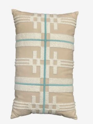 Charter Club Beige Damask Terra Mesa Decorative Cotton Pillow, 14" x 22" - Image 1 of 2