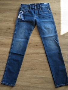Jeans uomo Replay Hyperflex Anbass 30" Reg nuovo con etichette lavaggio medio prezzo consigliato £185 - Foto 1 di 9