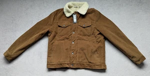 BNWT M&S Mens Eighty Four Finest Quality Brown Corduroy XL Fleece Bomber Jacket - Picture 1 of 10