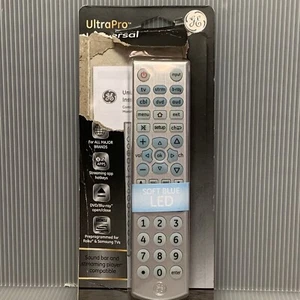 Control Remoto Universal GE Ultra Pro 6 Dispositivos, Plateado Cepillado con LED Azul Suave - Imagen 1 de 8