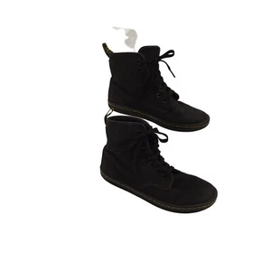 Dr. Martens Shoreditch Black Lace up Canvas Boots Size 7 Women's UK 5 EU 38 - Picture 1 of 6