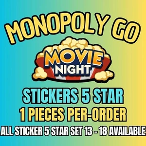 MOVIE NIGHT⭐️Mono_poly go Stickers New Album ⭐1/2/3/4/5 Stars - Picture 1 of 1