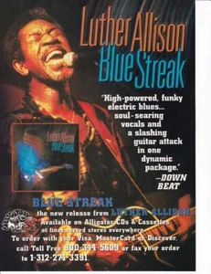 1994 Luther Allison Album Print-Ad / "Blue Streak" / Great Art - Bild 1 von 1