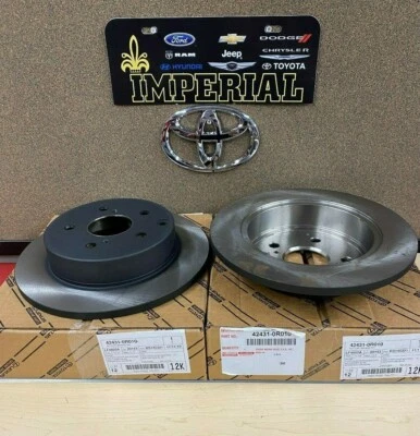  TOYOTA RAV4 2009-2018 GENUINO FABRICANTE ORIGINAL NUEVO ROTORES DE FRENO DE DISCO TRASERO cantidad 2 424310R010 Foto 1 de 4