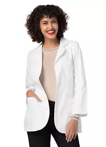 "Uniforme de enfermera doctora Adar para mujer varios bolsillos corte princesa abrigo de laboratorio - 30""" - Imagen 1 de 14
