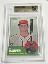 2012 Topps Heritage Bryce Harper #H650 BGS 9.5 GEM MINT Pop 46 RC /1000