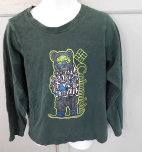 Columbia green L/S t-shirt w bear boy sz XS (6/7) - Picture 1 of 5