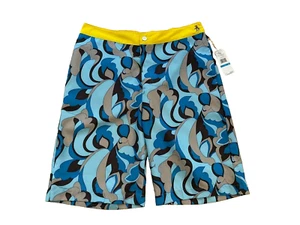 Neu mit Etikett Original Penguin by Munsing Wear blau/braun Badehose Boardshorts Herren 36 - Bild 1 von 10