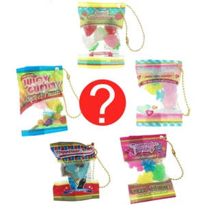 Kawaii Phone Charm Japan Mochi Squishy Gummy Candy 1 Random Gashapon Keychain - Picture 1 of 8