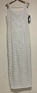 90s STENAY 12 White  Beaded  Evening Gown Dress - Picture 1 of 11