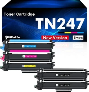 inkalfa 5er Pack TN-243CMYK Toner Vorteilspack TN247 kompatibel für Brother TN243CMY - Bild 1 von 9