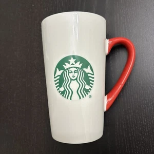 Starbucks Holiday Coffee Mug (2020) White/Red Handle 16 oz Great Condition Used - Picture 1 of 6