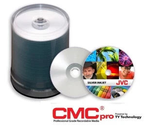 100 Taiyo Yuden JVC CMC PRO SILVER PRINTABLE Blank CD-R 48x 52X 80min CD discs - Picture 1 of 1