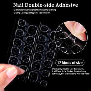 20Pcs/Sheet Double-side Clear Nail Sticky Tabs Glue Sticker False Nail Tips Tool